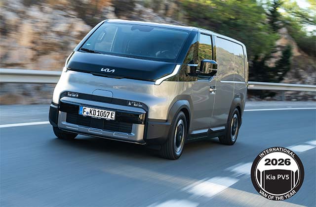 Kia PV5 saņem prestižo 2026. gada Van balvu